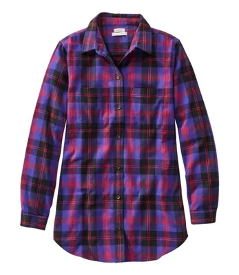 Women's Scotch Plaid Flannel Shirt, Tunic