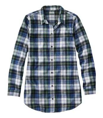 Women's Scotch Plaid Flannel Shirt, Tunic