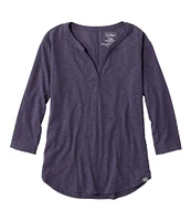 Women's Streamside Tee, Three-Quarter-Sleeve Splitneck
