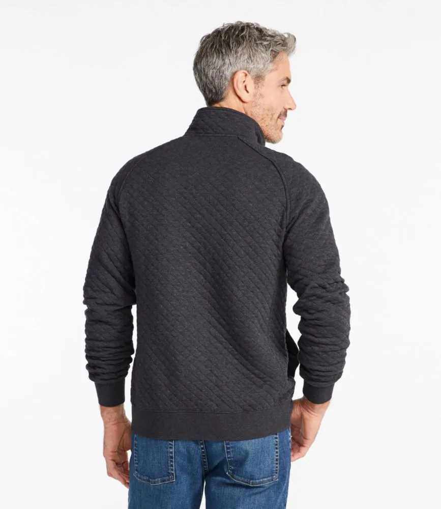 Men's Quilted Sweatshirt, Mockneck