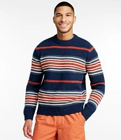 Men's Bean's Classic Ragg Wool Sweater, Crewneck, Stripe