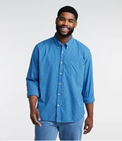 Men's Organic Cotton Seersucker Shirt, Long-Sleeve, Traditional Fit, Plaid