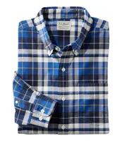 Men's Comfort Stretch Oxford Shirt, Traditional Untucked Fit, Plaid