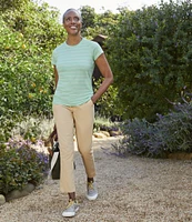 Women's Lakewashed Chino Pants, Mid-Rise Pull-On Ankle