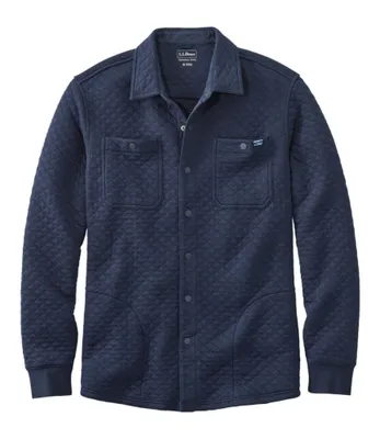 Men's Quilted Sweatshirts, Snap Overshirt