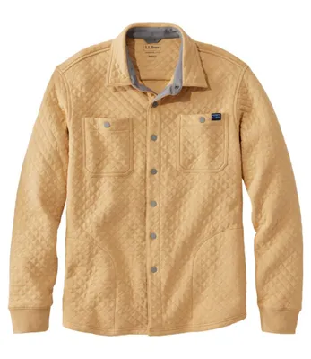Men's Quilted Sweatshirts, Snap Overshirt