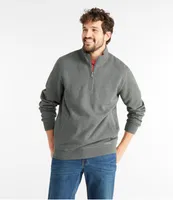 Men's Athletic Sweats, Quarter-Zip Pullover Charcoal Heather Small, Cotton | L.L.Bean