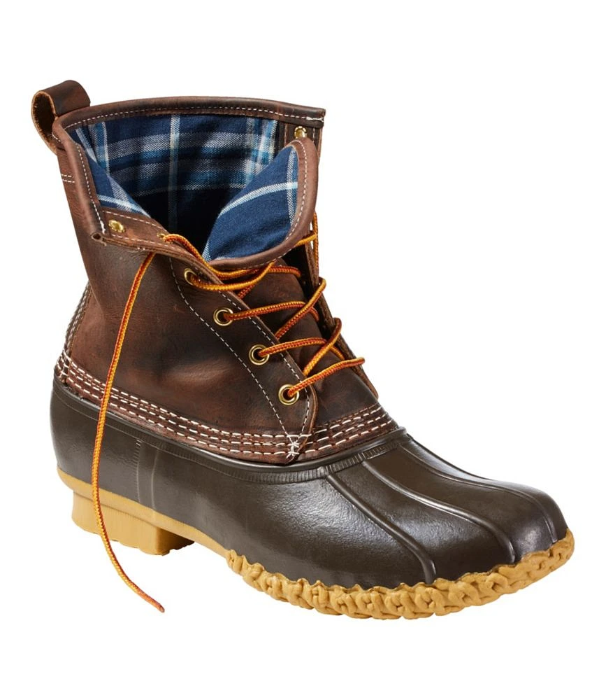 Men's Bean Boots 8", Flannel-Lined Insulated