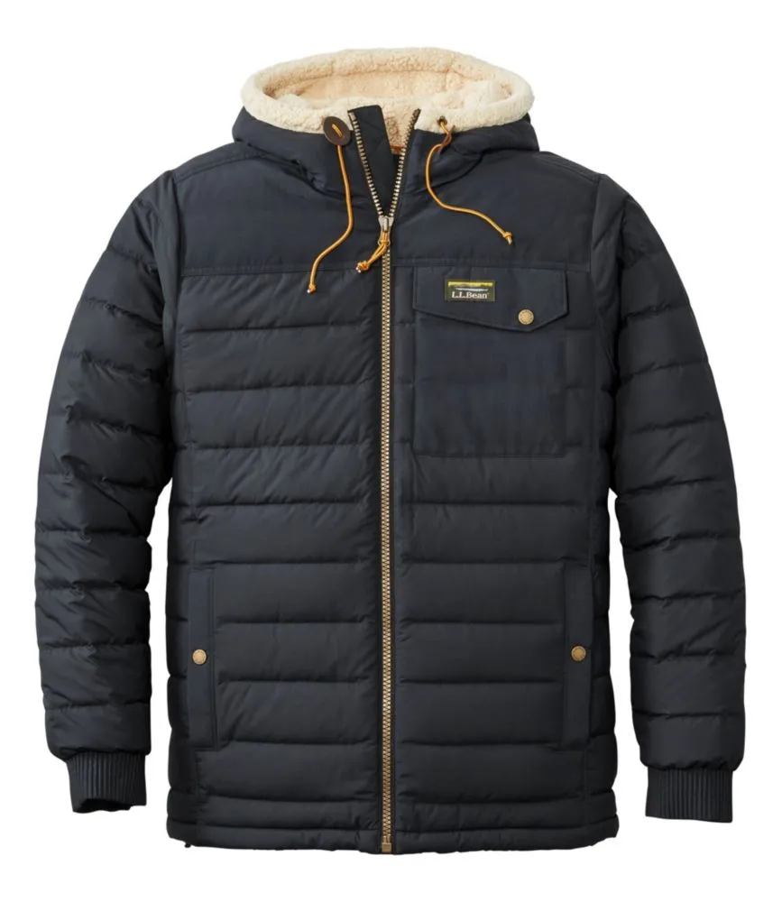 Men's Mountain Classic Down Hooded Jacket, Sherpa-Lined