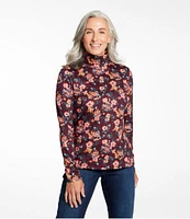 Women's Pima Cotton Turtleneck, Long-Sleeve Print