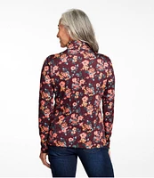 Women's Pima Cotton Turtleneck, Long-Sleeve Print