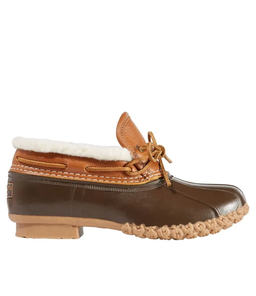 Women's Bean Boots, Rubber Moc Sherpa-Lined