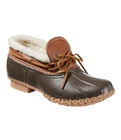 Women's Bean Boots, Rubber Moc Sherpa-Lined