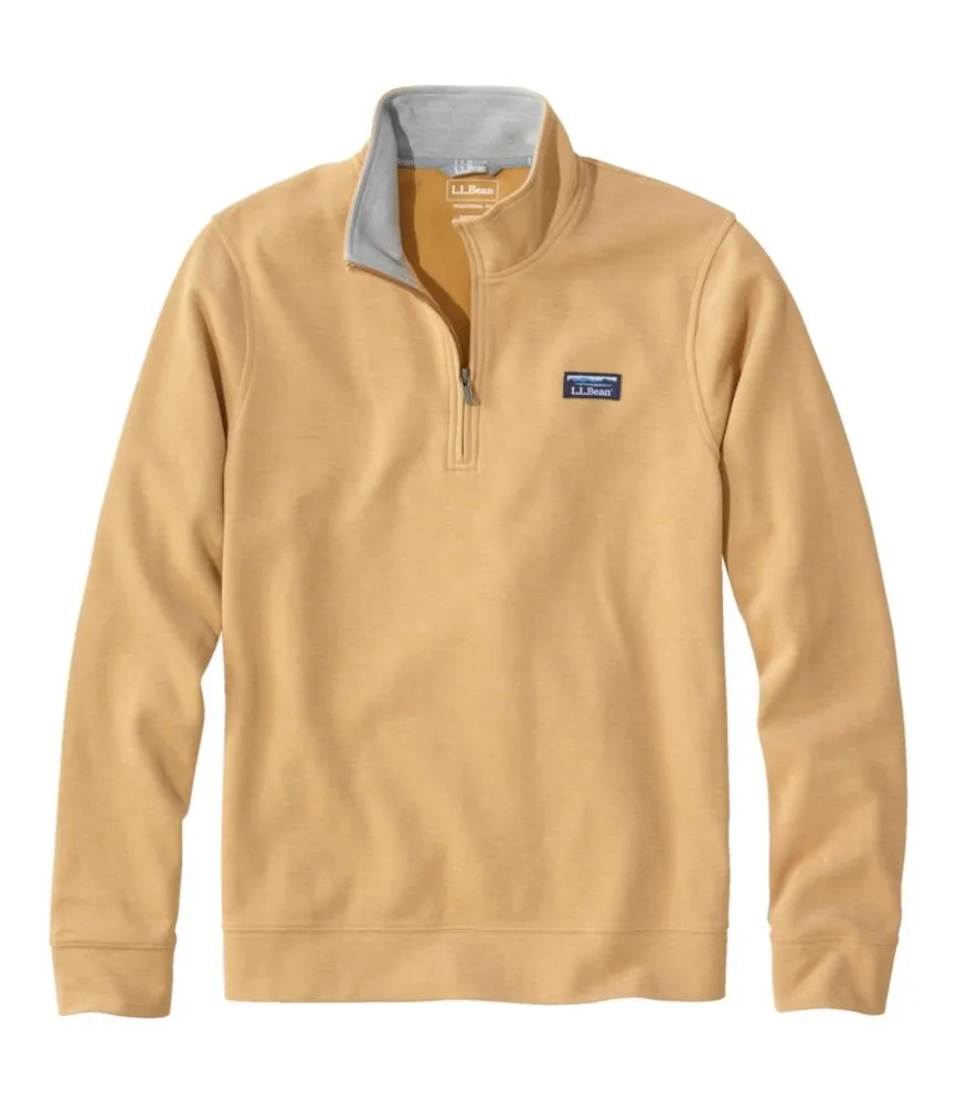 Men's Comfort Stretch Piqué Quarter Zip Pullover, Long-Sleeve