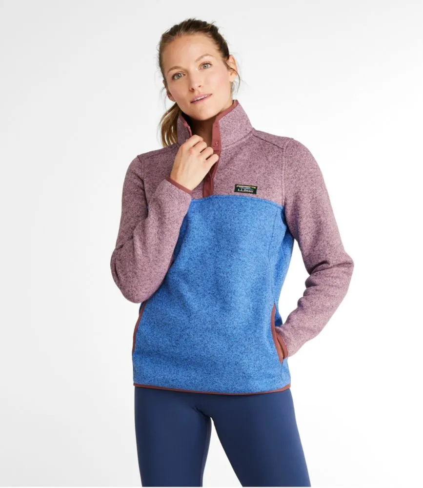 Women's L.L.Bean Sweater Fleece Pullover, Colorblock at L.L. Bean