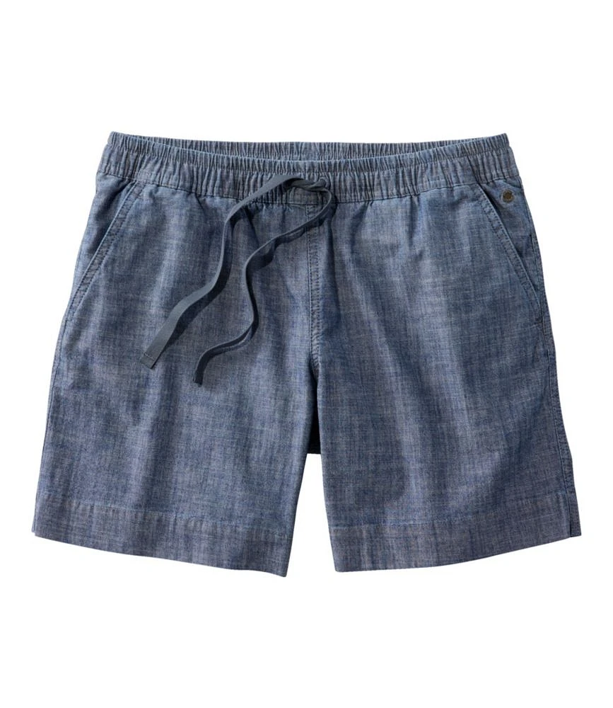 Women's Lakewashed Dock Shorts, Mid-Rise Chambray