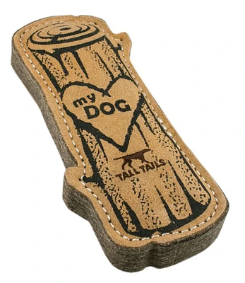 Natural Leather & Wool Love My Dog Log Dog Toy