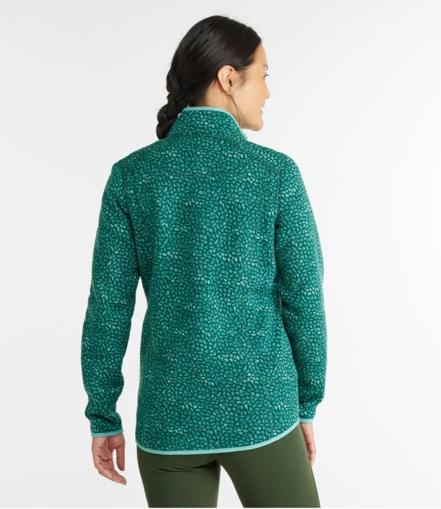 Women's L.L.Bean Sweater Fleece Full-Zip Jacket, Print