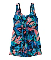 Women's Shaping Swimwear, Soft-Drape Tankini Top Print