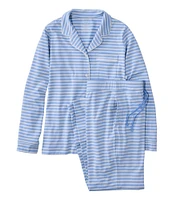 Women's Super-Soft Shrink-Free Button Front Pajama Set, Stripe