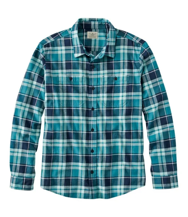 Men's Fleece-Lined Flannel Shirt, Snap Front, Slightly Fitted Mountain Red Xxxl, Polyester Flannel | L.L.Bean