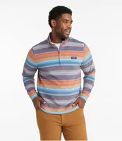 Men's Comfort Stretch Piqué Quarter Zip Pullover, Long-Sleeve, Stripe