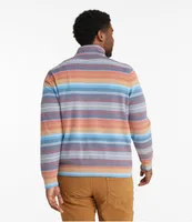 Men's Comfort Stretch Piqué Quarter Zip Pullover, Long-Sleeve, Stripe