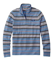 Men's Comfort Stretch Piqué Quarter Zip Pullover, Long-Sleeve, Stripe