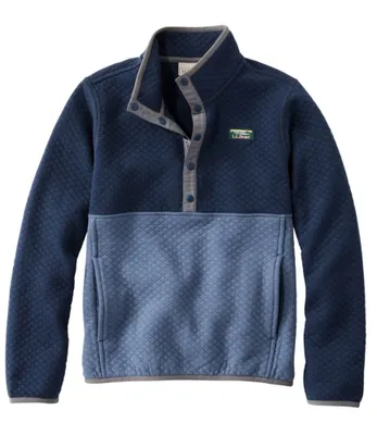 Kids' Quilted Quarter-Snap Pullover, Colorblock