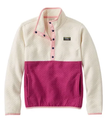 Kids' Quilted Quarter-Snap Pullover, Colorblock