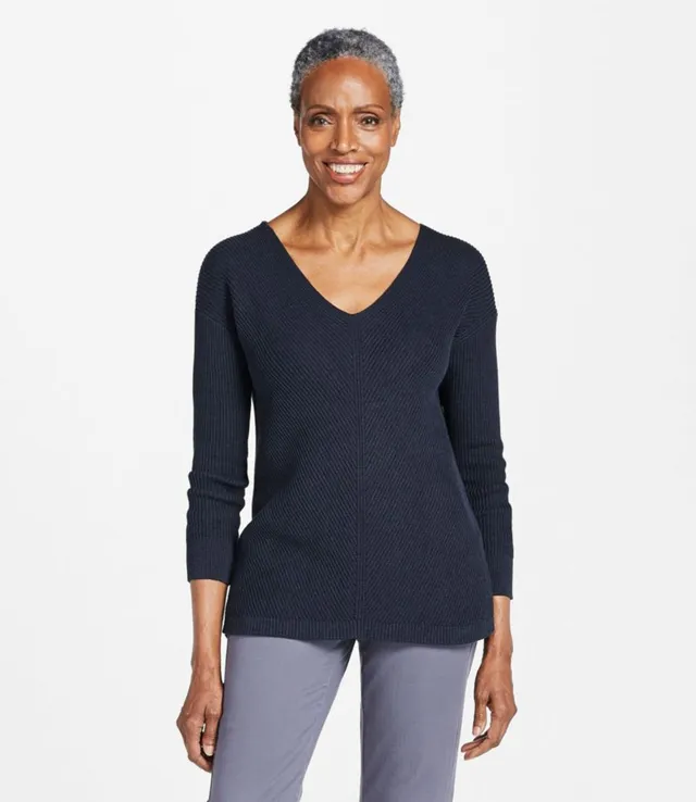 Women's L.L.Bean Shaker-Stitch Sweater, V-Neck Pullover