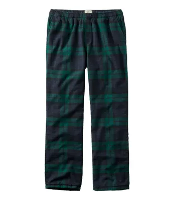 Men's Fleece-Lined Flannel Lounge Pants