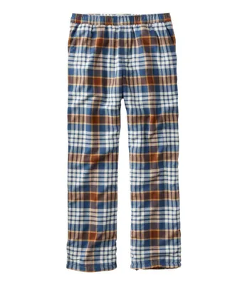 Men's Fleece-Lined Flannel Lounge Pants