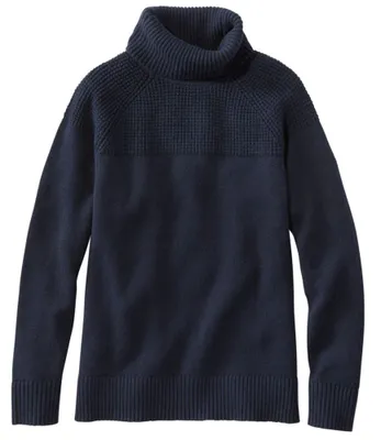 Women's All-Day Waffle Sweater, Turtleneck