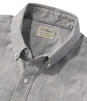 Men's Comfort Stretch Chambray Shirt, Traditional Untucked Fit, Long-Sleeve