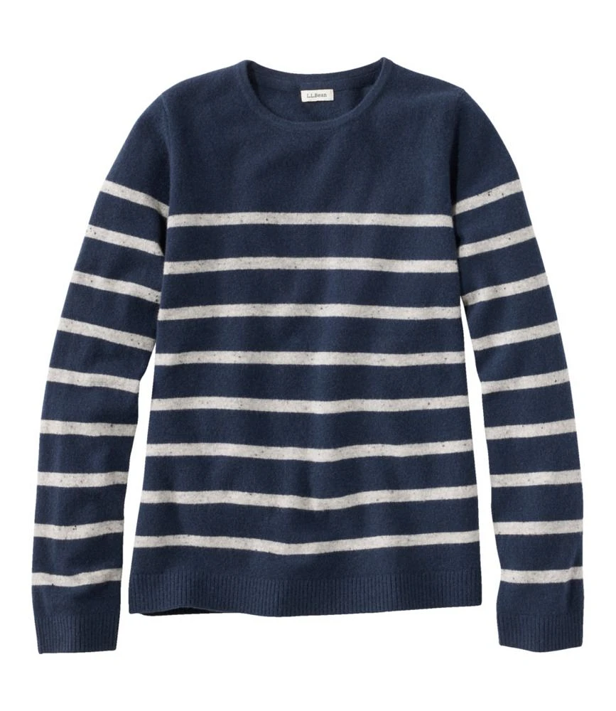 Women's Classic Cashmere Sweater, Crewneck Stripe