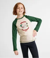 Kids' L.L.Bean x Peanuts Long-Sleeve Baseball Tee