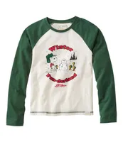 Kids' L.L.Bean x Peanuts Long-Sleeve Baseball Tee