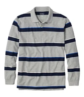 Men's Premium Double L® Polo, Long-Sleeve Without Pocket, Stripe