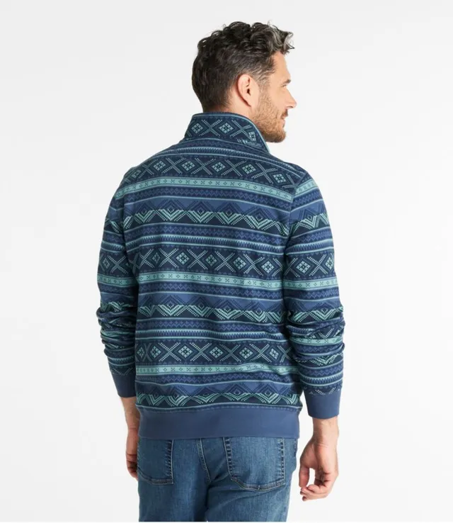 L.L. Bean Men's Lightweight Sweater Fleece Top, Long-Sleeve, Print