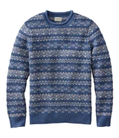 Men's L.L.Bean Organic Cotton Waffle Sweater, Crewneck, Fair Isle