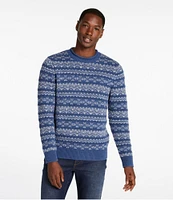 Men's L.L.Bean Organic Cotton Waffle Sweater, Crewneck, Fair Isle