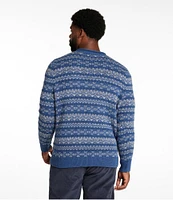 Men's L.L.Bean Organic Cotton Waffle Sweater, Crewneck, Fair Isle