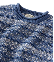 Men's L.L.Bean Organic Cotton Waffle Sweater, Crewneck, Fair Isle