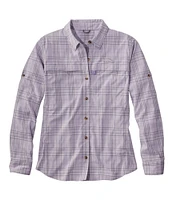 Women's Tropicwear Shirt, Plaid Long-Sleeve