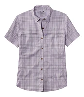 Women's Tropicwear Shirt, Plaid Short-Sleeve