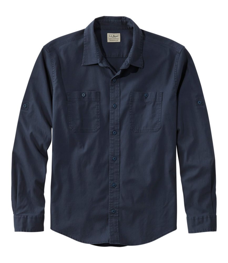 Men's Lakewashed Camp Shirt, Long-Sleeve, Traditional Untucked Fit