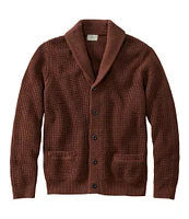 Men's Organic Cotton Waffle Sweater, Cardigan