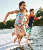 Girls' Watersports Swimwear, One-Piece