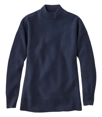 Women's Respun Cashmere Sweater, Mockneck